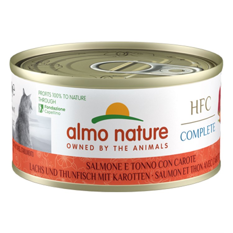 Almo Nature HFC Complete Salmone Tonno Carote 70 gr Umido Gatto