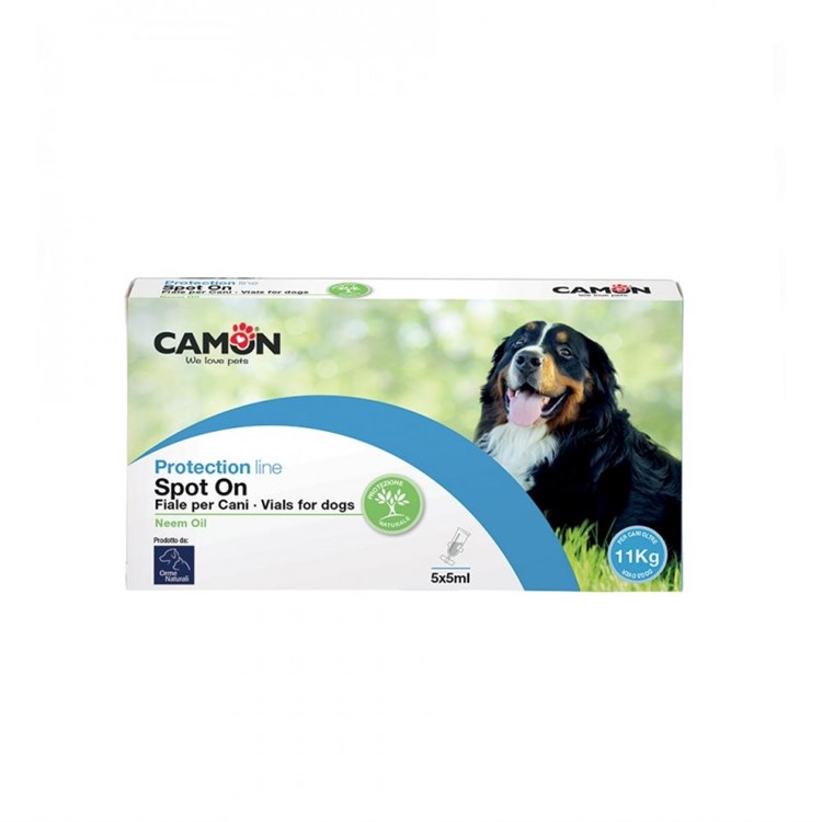Camon Protection Spot On Cane oltre 11 kg 5 Fiale da 5 ml SCAD PROD 30.09.2023