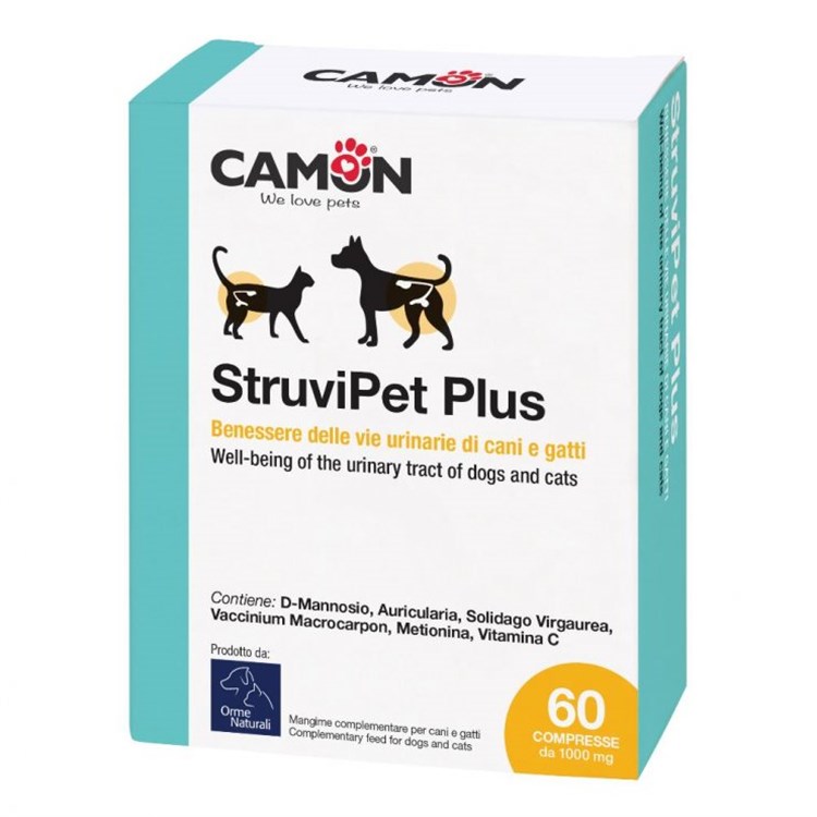 Camon Struvipet Plus 60 Compresse per Le vie Urinarie Per Cani e Gatti