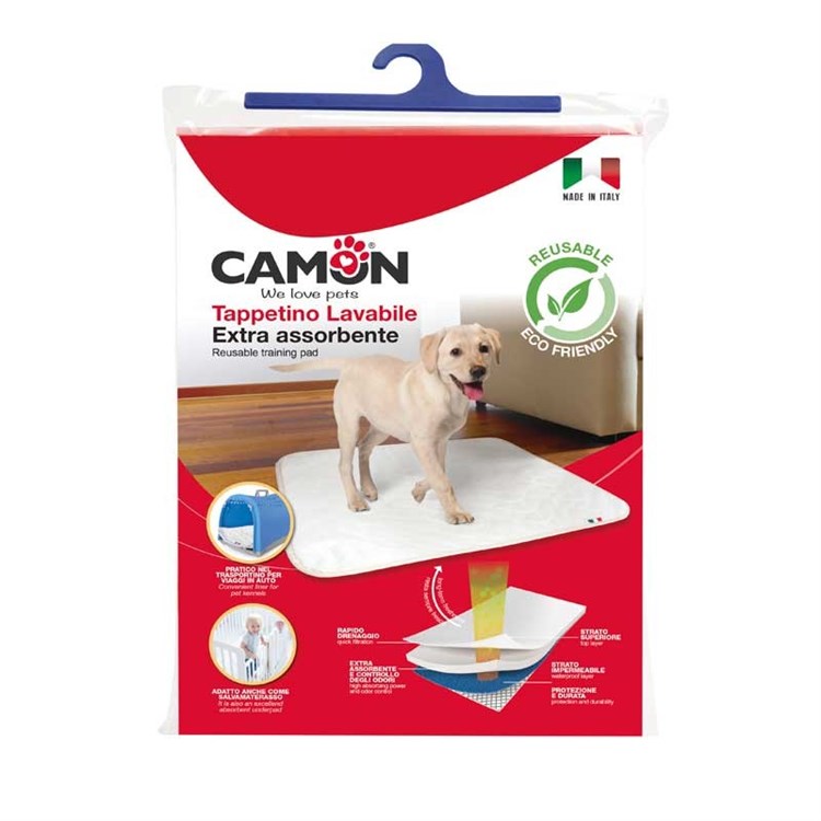 Camon Tappetino Igienico Lavabile Riutilizzabile Extra Assorbente 70 x 40 cm Per Cani
