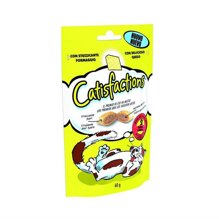 Catisfactions Snack Per Gatti 60 gr Formaggio