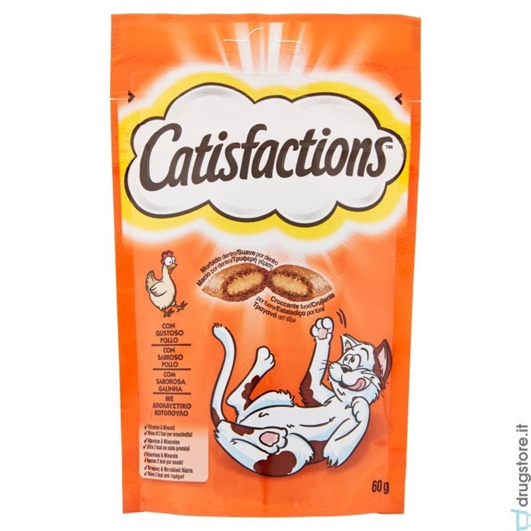 Catisfactions Snack Per Gatti 60 gr Pollo