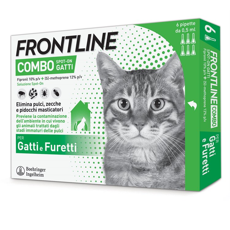 Frontline Combo Gatti 6 Pipette da 0,5 ml Antiparassitario
