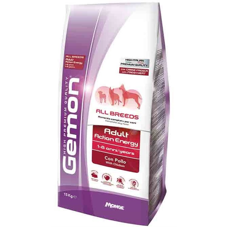 Gemon by Monge All Breed Adult Action Energy Con Pollo 15 kg Cani