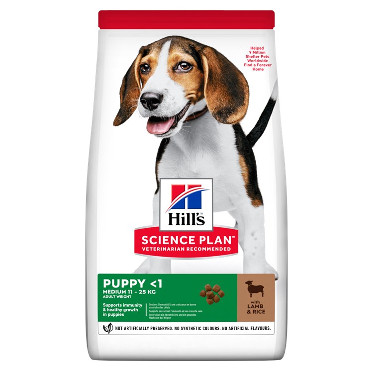 Hill's Science Plan Cane Puppy Medium Breed Agnello e Riso 14 kg