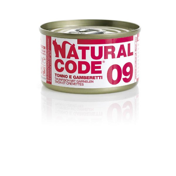 Natural Code 09 Tonno e Gamberetti 85 gr Per Gatti