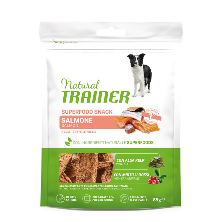 Natural Trainer Dog Snack Superfood Salmone 85 gr Cani