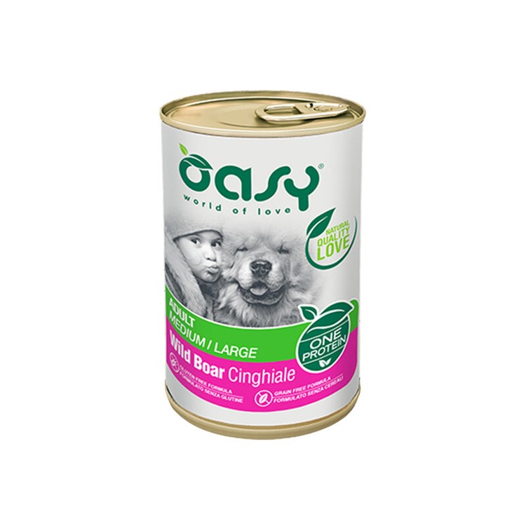 Oasy Dog Monoproteico Cinghiale 400 gr Umido Per Cani