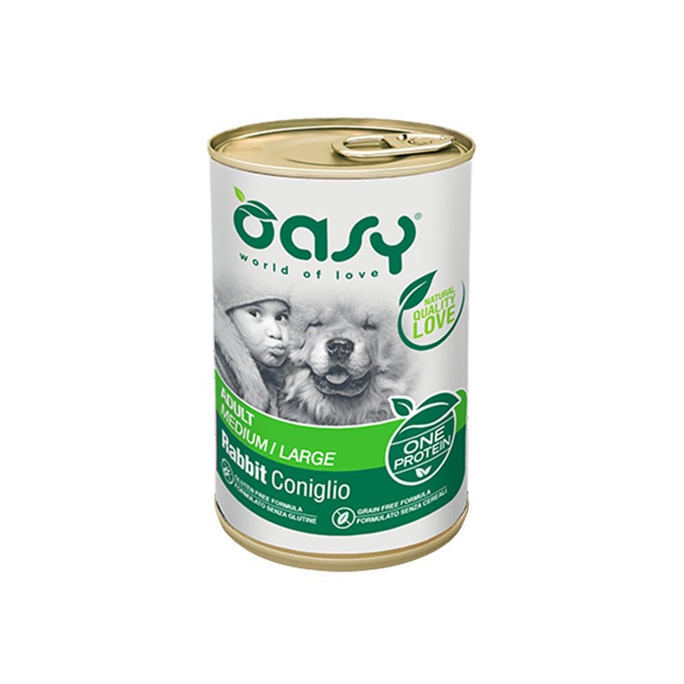 Oasy Dog One Protein Coniglio 400 gr Umido Per Cani