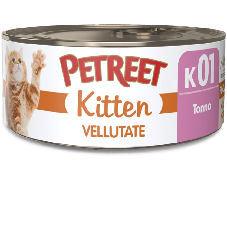 Petreet Kitten Vellutate Tonno 60 gr K01 Scatoletta Umido Gattini