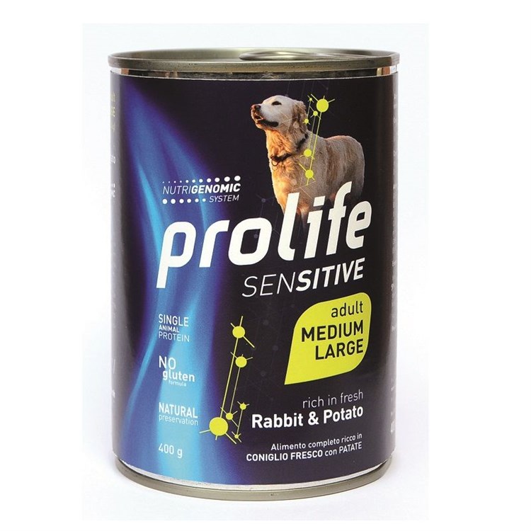 Prolife Dog Sensitive Grain Free Coniglio Patate 400 gr Umido Per Cani
