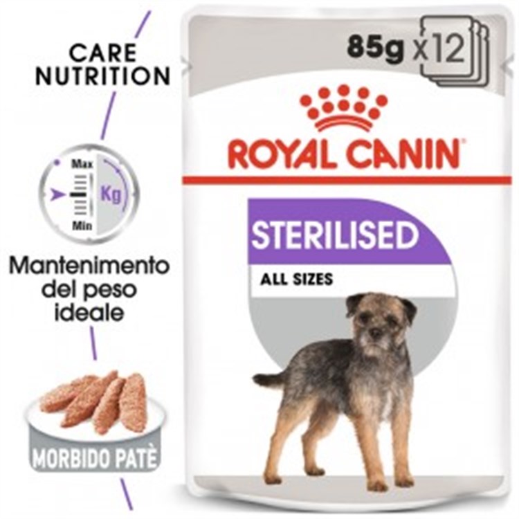 Royal Canin All Sizes Sterilised 85 Gr Busta Pate Loaf Umido Per Cane